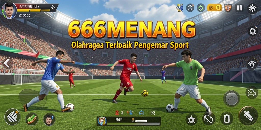 Tampilan gameplay seru dalam 666MENANG yang penuh aksi olahraga.