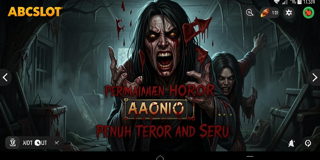 Screenshot menampilkan pengalaman gameplay menyeramkan dan mencekam dari ABCSLOT.