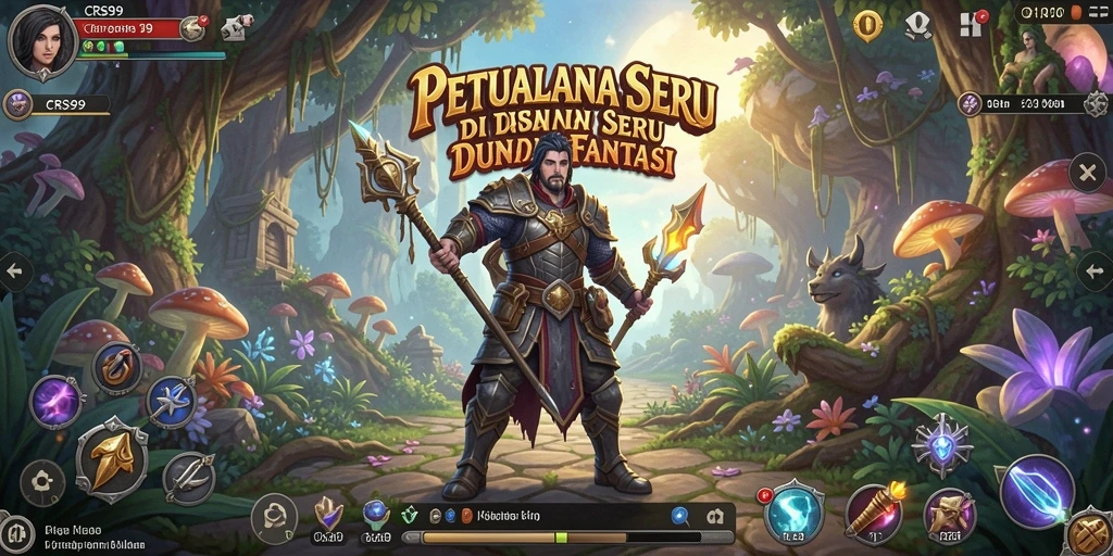 Tampilan gameplay petualangan seru CRS99 yang menawan.