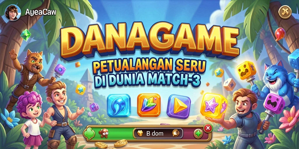 Tampilan menarik dari gameplay <strong>DANAGAME</strong> yang berwarna-warni dan seru.
