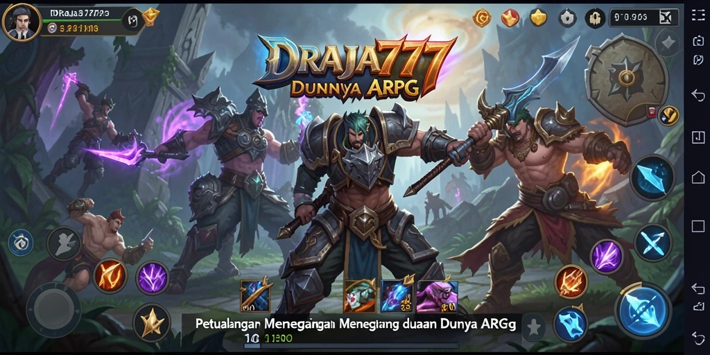 Tangkapan layar menunjukkan aksi mendebarkan di DRAJA777 dalam pertempuran ARPG.