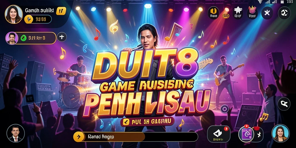 Tampilan gameplay seru di DUIT8 dengan berbagai lagu.