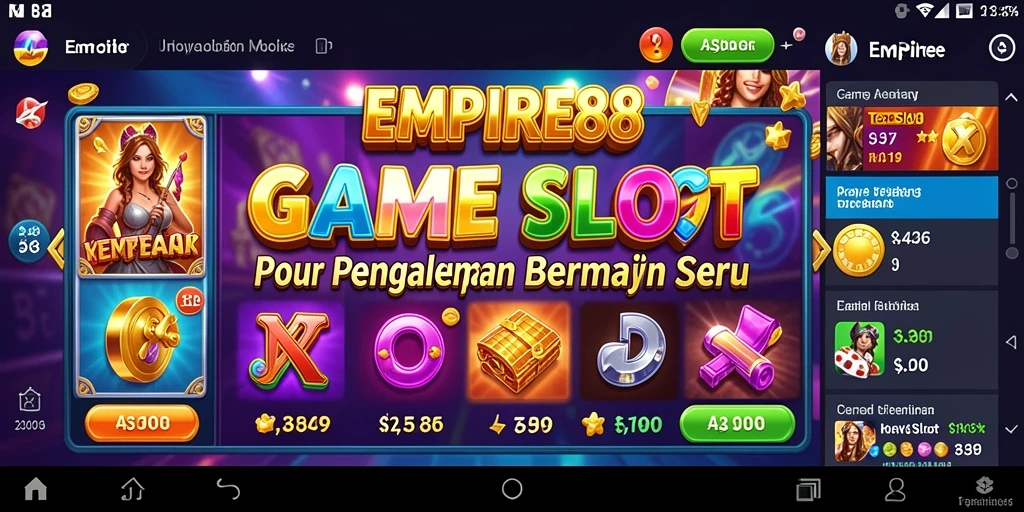 Screenshot gameplay EMPIRE88 menunjukkan mesin Slot yang menarik.