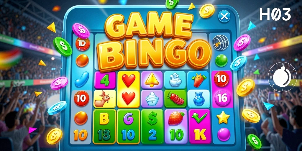Tampilan gameplay seru H03 dengan suasana Bingo yang asyik.