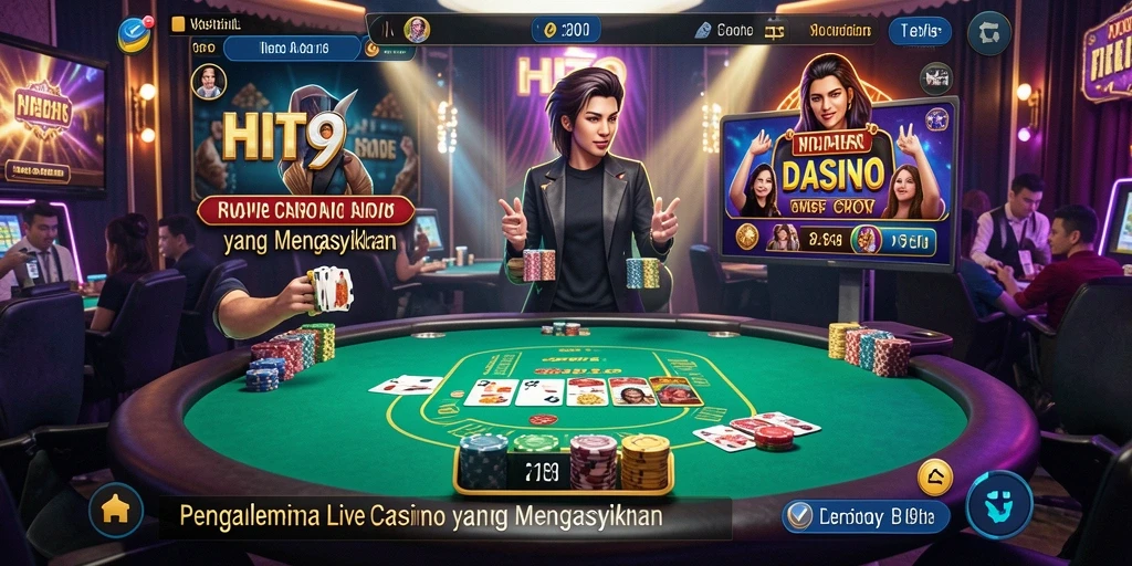 Gambaran menarik dari gameplay Live Casino di HIT9.