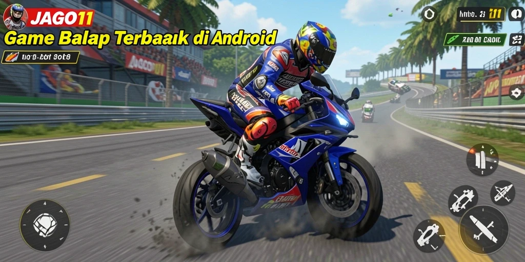 Tampilan menakjubkan dari gameplay balap motor JAGO11.