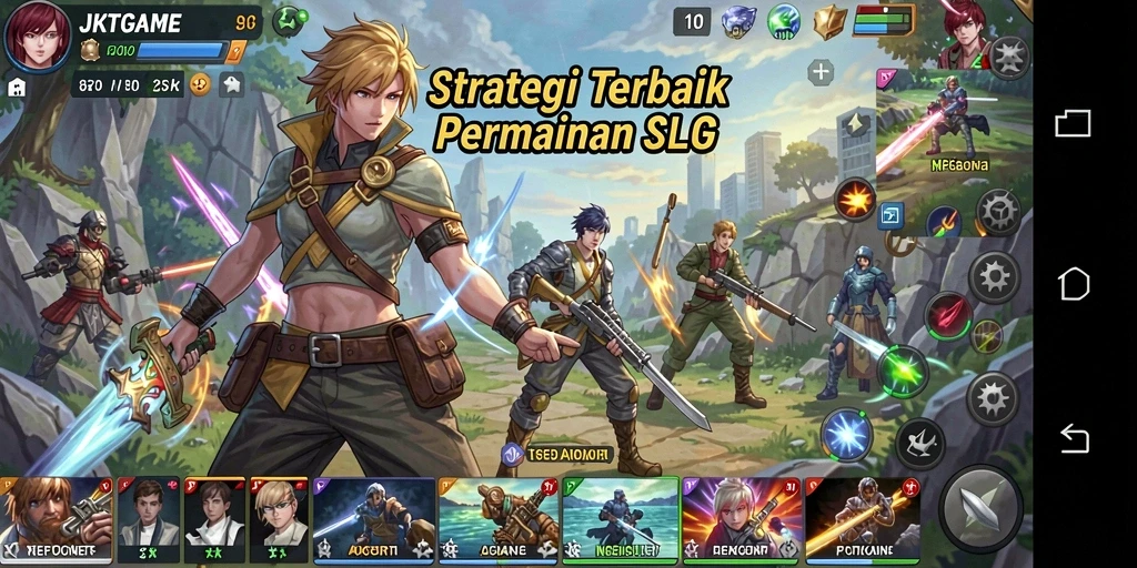 Screenshot gameplay JKTGAME yang menunjukkan pertempuran strategi yang intens.