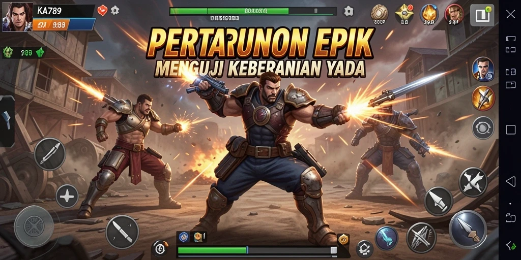 Tampilan gameplay KA789 yang mendebarkan dalam pertarungan seru.