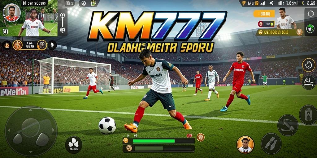 Screenshot KM777 menampilkan aksi seru dalam permainan olahraga.