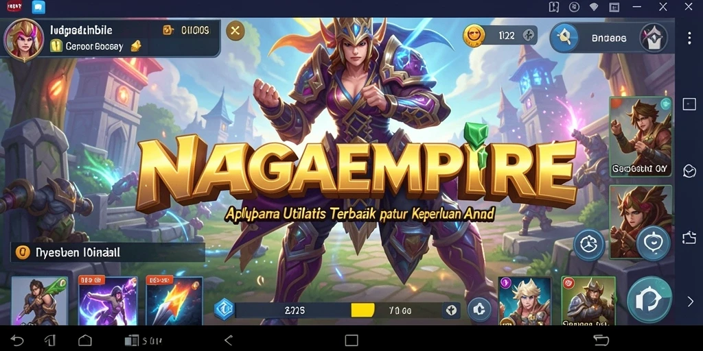 Tampilan antarmuka utama NAGAEMPIRE dengan fitur utilitas yang menarik.