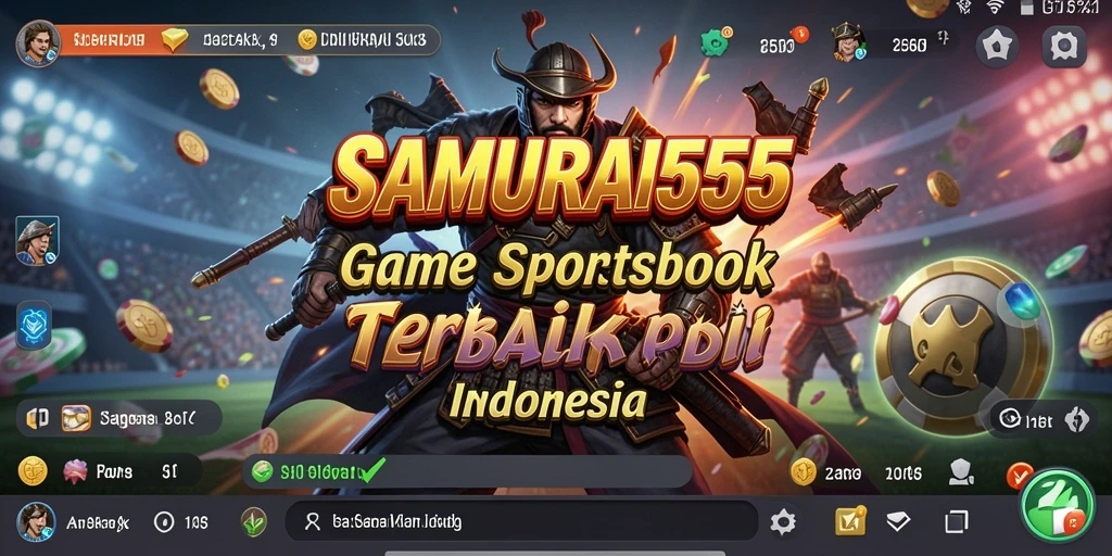 Tampilan utama aplikasi SAMURAI555 dengan fitur taruhan olahraga.