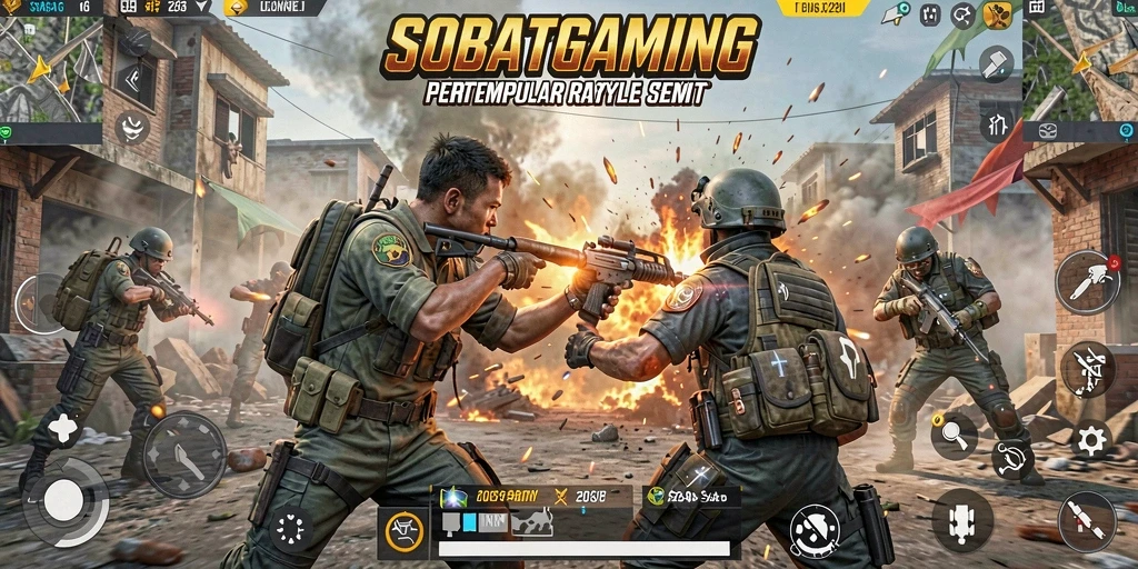 Tampilan gameplay SOBATGAMING yang mendebarkan dan penuh aksi.