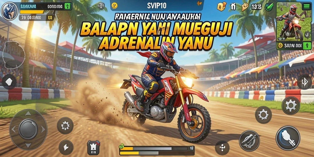 Tampilan menegangkan dari gameplay balap SVIP10 dalam aksi.