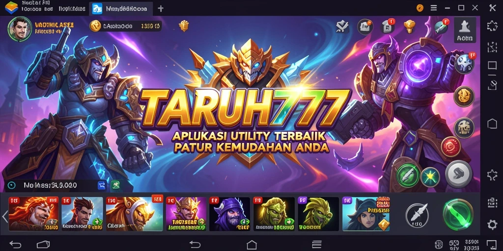 Tampilan antarmuka aplikasi TARUH777 yang sederhana dan intuitif.